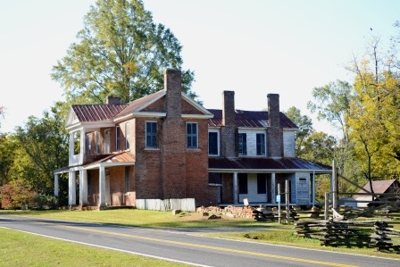 The Clansman by Rev. Thomas Dixon, Jr. was a sensationalized view of the Reconstruction era. Many in the early 20th century beleived strongly that it was based on the life of Dr. J.R. Bratton and reconstruction here in York Co., S.C.
The Brick House as it appeared in 2012 prior to restoration.