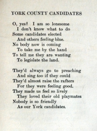 York County Candidates by A.L. Neely – 1925