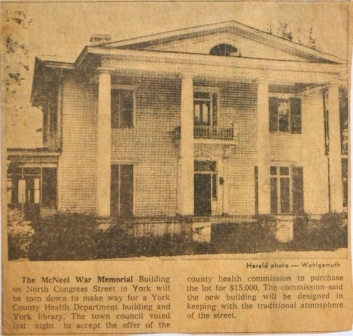 Herald newspaper article on the Neely Home