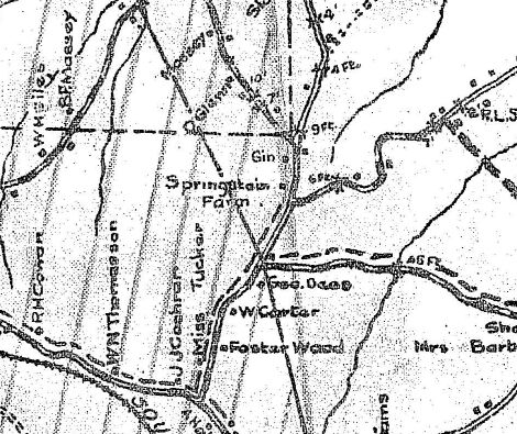 Note the location of Springstein on the 1910 Walker’s Postal Map