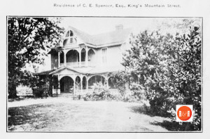 The Spencer home in 1912. Courtesy of the Historical Center. 