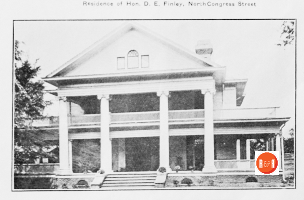 A 1912 image of the Finley home originally on this lot.