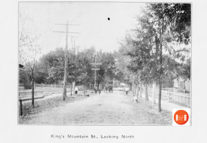 1912 image looking North on Kings Mt. Street.