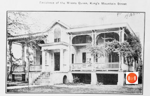 In 1912 this was the home of the Quinn family, not the home across the street which was constructed later in the century.