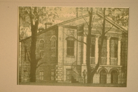 Rendering of the original York County Courthouse. Credited to Robert Mills and constructed by Robert Leckie, the contractor of the Landsford Canal system in Chester Co., S.C.