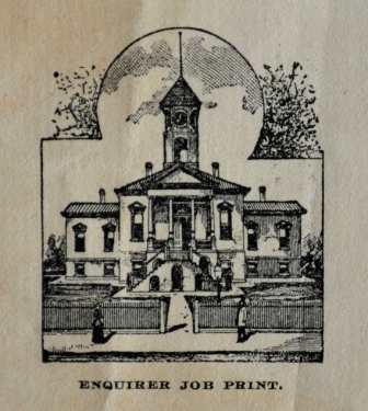 Etching of the York County Court House.