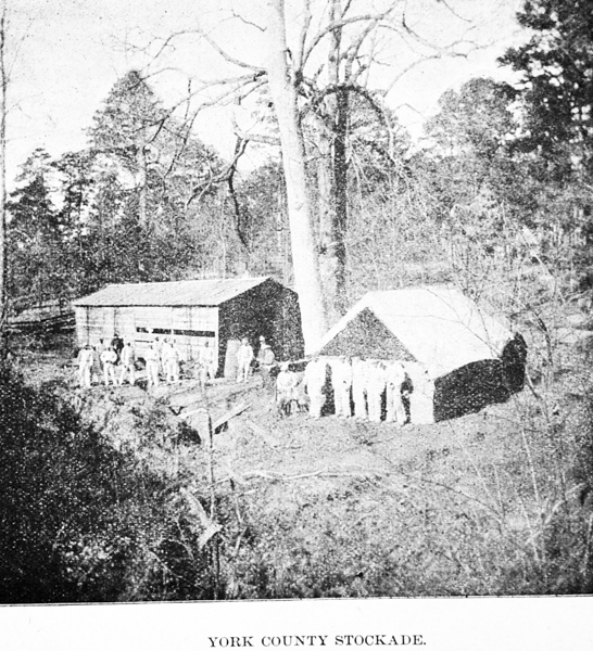 Image of the York Stockade in ca. 1898 – Yorkville Enquirer