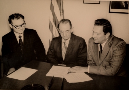 Fred Stewart, Frank Duncan,  and Bill Barmore members  of the Soil and Water Conservation Committee in the 1970’s.
