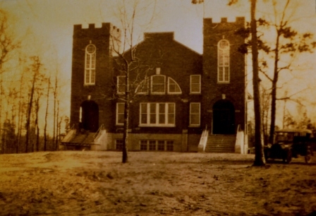 A 1924 image of the A.R.P. church of Sharon, SC shortly after it’s completion.