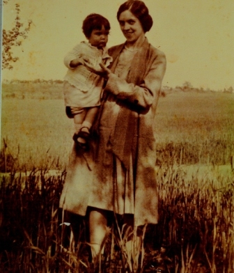 Baby, Carl Hope in 1930 being held by his aunt Virginia Shillinglaw.