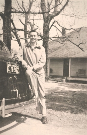 Don Sherer standing in front of his parents home on Lockhart Road in the Blairsville community.