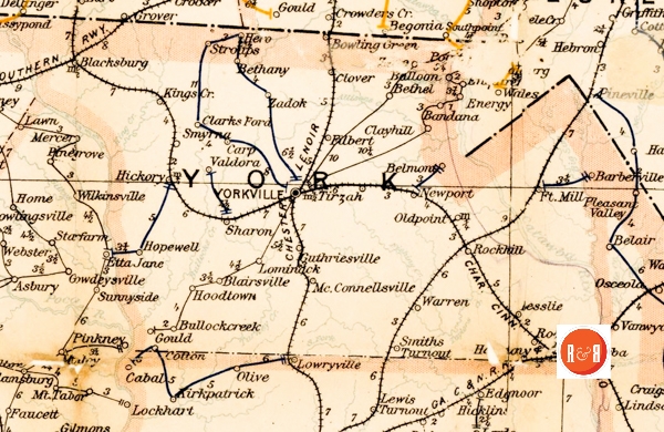The postal map of York County – 1896.
