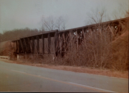 Rail Road crossing next to the Sharon – Hickory Grove bridge on Highway 211 West.
