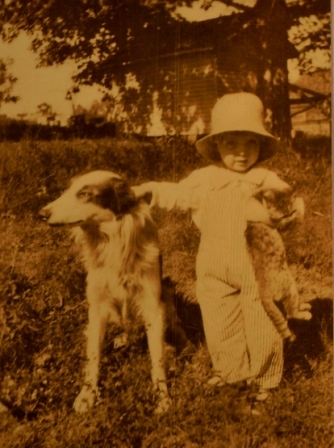 Barbara Sherer Cranford at home age about three years.