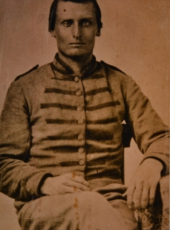 J.L. Strain in his Confederate uniform as a young man.