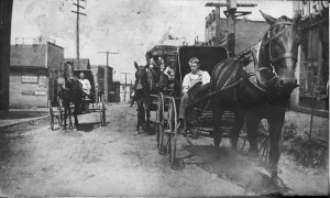 The White's survey crew in York on their way to survey the Kings Mountain Federal Park - Courtesy of HRH Collection