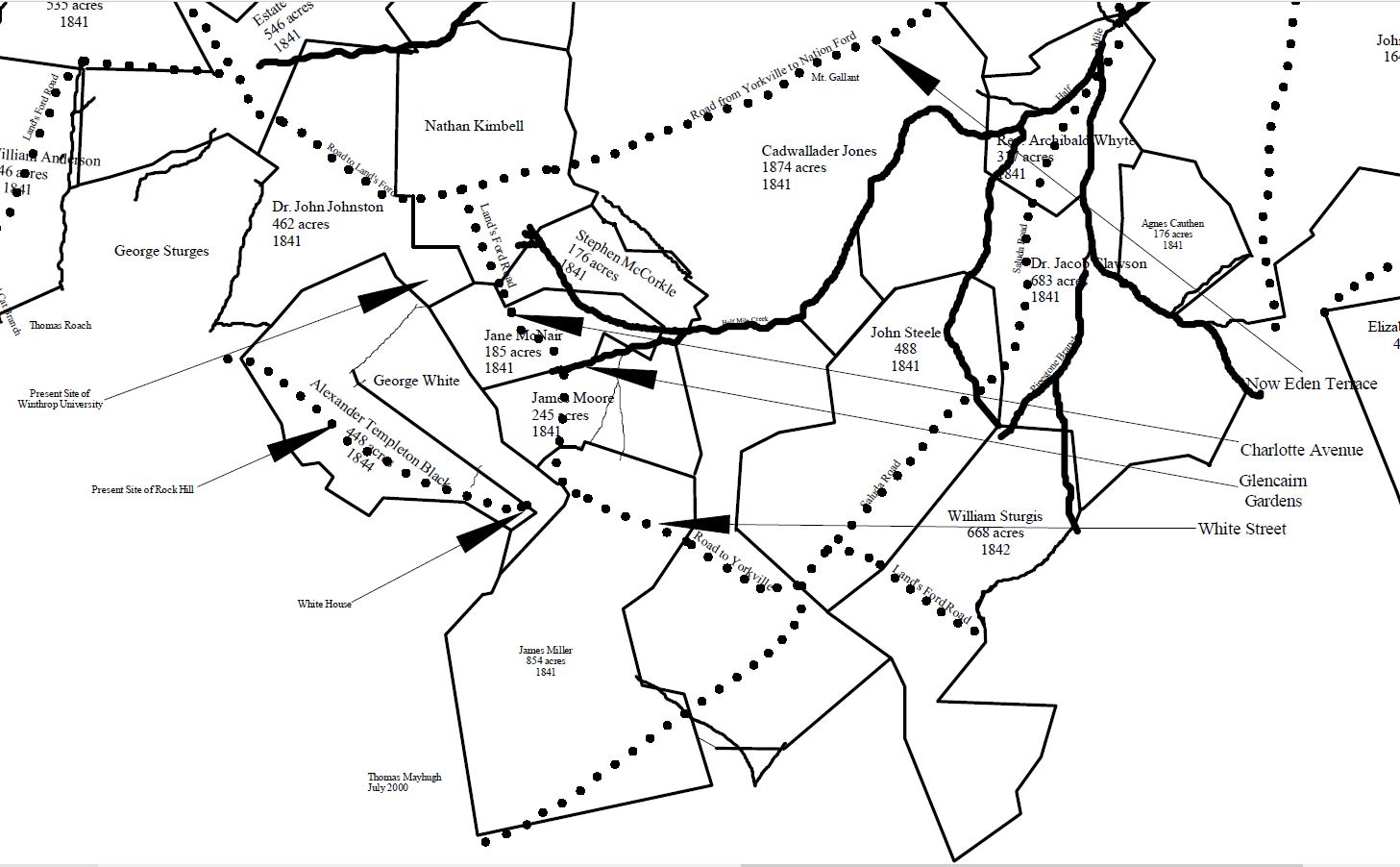 Section of Indianland Heritage Map by Mayhugh.  See ENLARGEABLE MAP under the primary image.