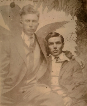 Clarence Latham on the left of unknown “Ottis” of Blairsville, SC.