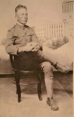 Clarence Latham in his WWI uniform.