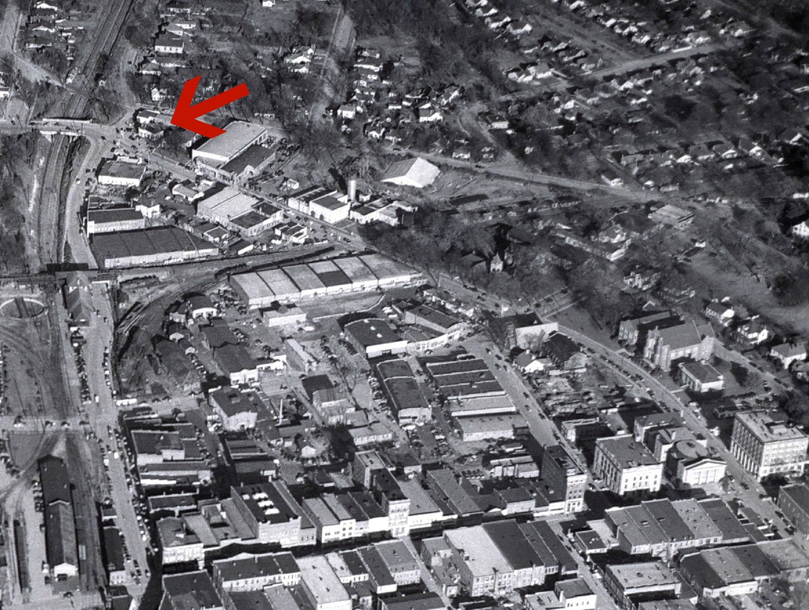 AERIAL MAP OF ALLEN'S SERVICE STATION