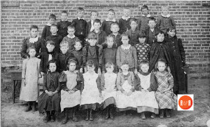 The 1892 Central School Class. Note that Addie Rawlinson in on the 4th row.
