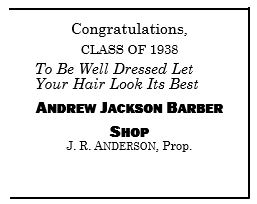 Advertisement from the 1938 Bearcat Annual
