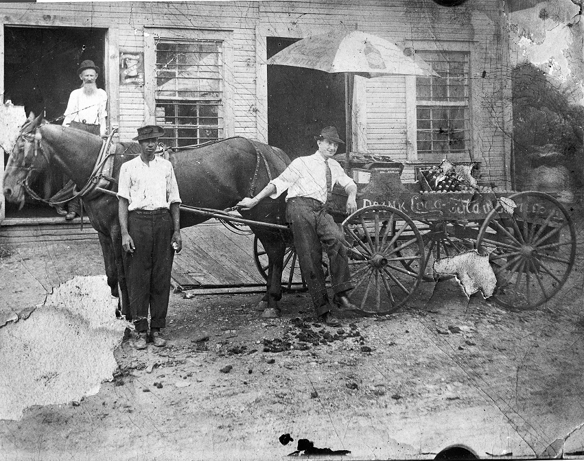 Early 20th century Coco Cola deliveries from the Mauldin's Rock Hill Coca Cola plant. Courtesy of the Mauldin Family Collection - 2014