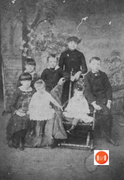 Image taken at the home of Emma Frew (116 Johnston St.) of Mary May, Morris Cobb, Annie Bell May, Charlie May, Blanche May, Lillie Frew, Charles Cobb - London Art Gallery, Rock Hill, S.C. (See enlargeable image under the More Information link) Courtesy of the Cobb - Allen Collection, 2017