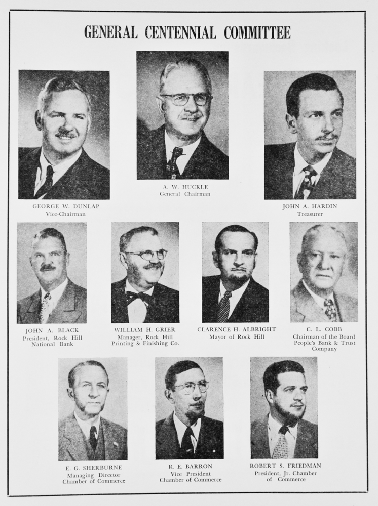 CENTENNIAL COMMITTEE MEMBERS - 1952