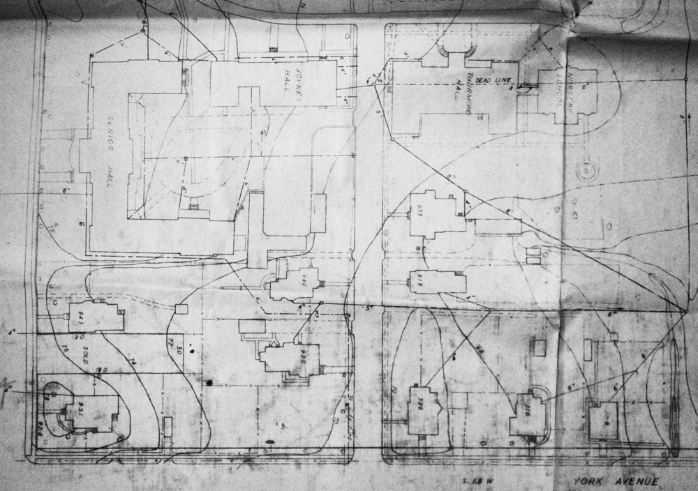 EARLY WINTHROP SURVEY SHOWING CORNER OF CHERRY RD AND OAKLAND AVE