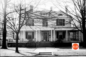 The lovely Earl Barron home prior to moving it to College Ave., in two pieces. AFLLC Collection