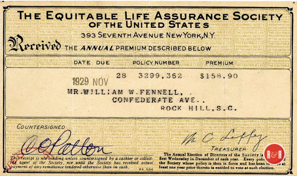 Mr. C.O. Patton was the long-term cashier of the Equitable Company.  Courtesy of the Fennell Collection - 2012