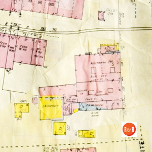 Sanborn Insurance Map of the subject, 1926 - 1959. Note these building were all part of the Friedheim complex extending behind the store and all the way to East White St., including the Friedheim's pulbic auditorium. Courtesy of the Galloway Map Collection.