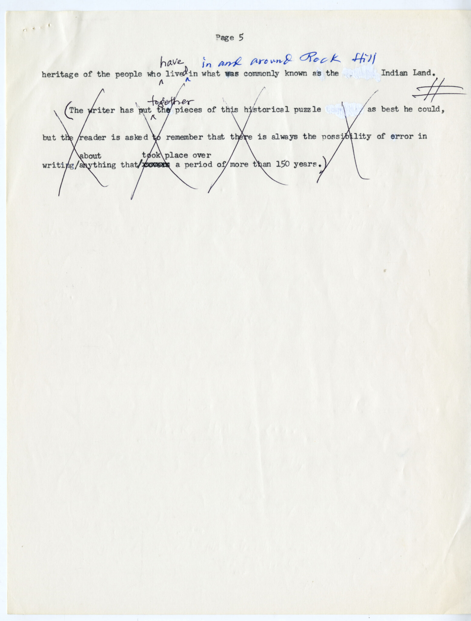 NOTES ON THE HOME BY WM. B. WHITE, JR. P. 5 - WU PETTUS ARCHIVES