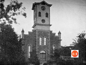 An 1895 image of St. John's Methodist Church. Courtesy of the YC Library.  