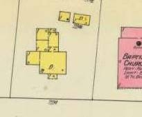 In 1910 the home shows on the Sanborn Map as next to the First Baptist Church of Rock Hill, SC