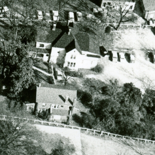 1950’s view of the brick house at 212 Hampton Street.