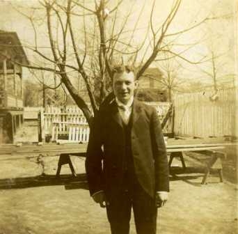 Dolph Friedheim in the Friedheim’s side yard with the Pres. Manse in the background. The Herald reported on Feb. 26, 1896 – “Mr. Dolph Freiedheim has accepted the agency of the Cleveland Bicycle.”