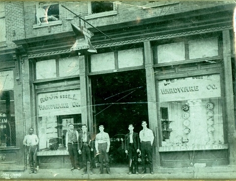 Members of the Barron family and other employees of Rock Hill Hardware Company.