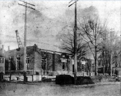 U.S. Post Office under construction.  The Record reported on July 22, 1907 - 