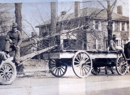 Trees are being planted along East White Street in the 1920’s when this image of the new manse was taken