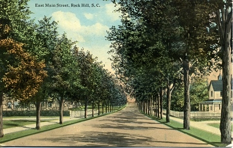 The C.L. Cobb house is seen to the right side in this post card image.