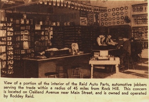 1939 view of the Roddey Reid auto store.