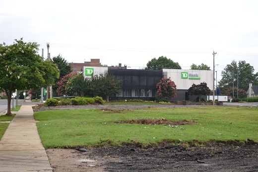The corner lot being prepared for development by Comporium Communications was the historic location of the Fewell Home.