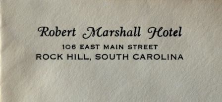 Stationary from the Robert Marshall Hotel