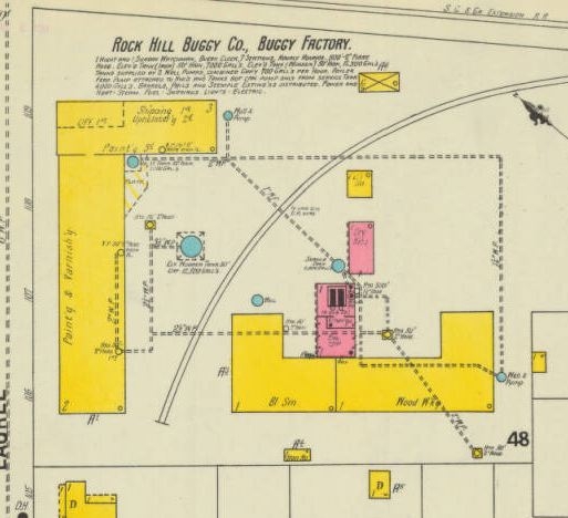Sanborn Map layout of the factory in 1900.