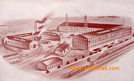 Post card view of the Rock Hill Buggy Company in 1912