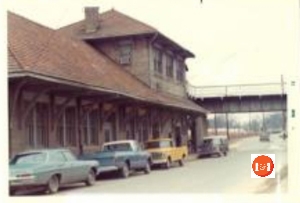 The depot along Trade Street.