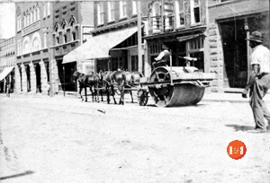 Paving Main Street at the turn of the century.