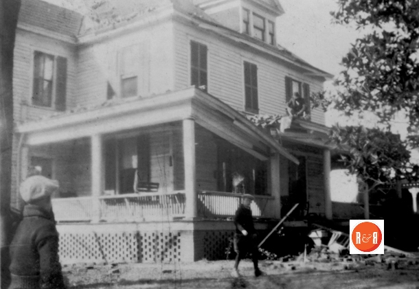 Damage to the Craig home in 1926 from the massive tornado which hit downtown Rock Hill.